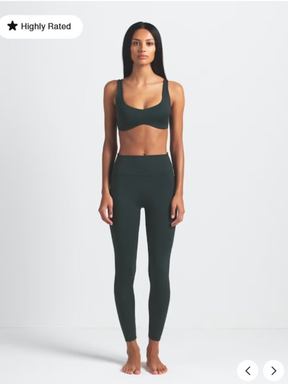 NEW NikeSKIMS Matte High Waisted 26" Leggings Dark Teal XS NWT